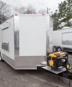 8.5' x 18' Concession Food Trailer White Event Catering 32 8.5' x 18' Concession Food Trailer White Event Catering -Cheap Concession Trailers Shop sam 0848
