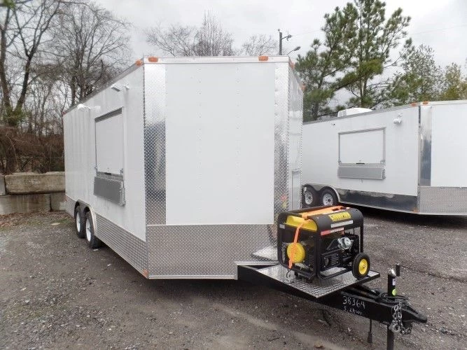 8.5' x 18' Concession Food Trailer White Event Catering 5 8.5' x 18' Concession Food Trailer White Event Catering - Image 5
