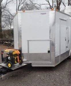 8.5' x 18' Concession Food Trailer White Event Catering 43 8.5' x 18' Concession Food Trailer White Event Catering -Cheap Concession Trailers Shop sam 0849