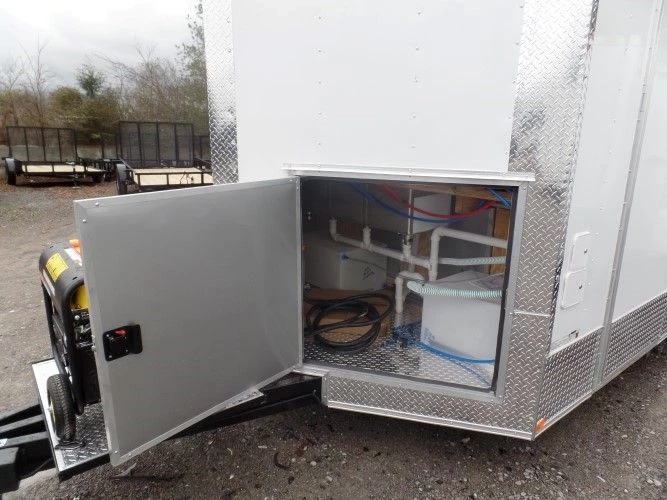 8.5' x 18' Concession Food Trailer White Event Catering 10 8.5' x 18' Concession Food Trailer White Event Catering - Image 10