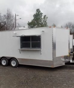 8.5' x 18' Concession Food Trailer White Event Catering 31 8.5' x 18' Concession Food Trailer White Event Catering -Cheap Concession Trailers Shop sam 0853
