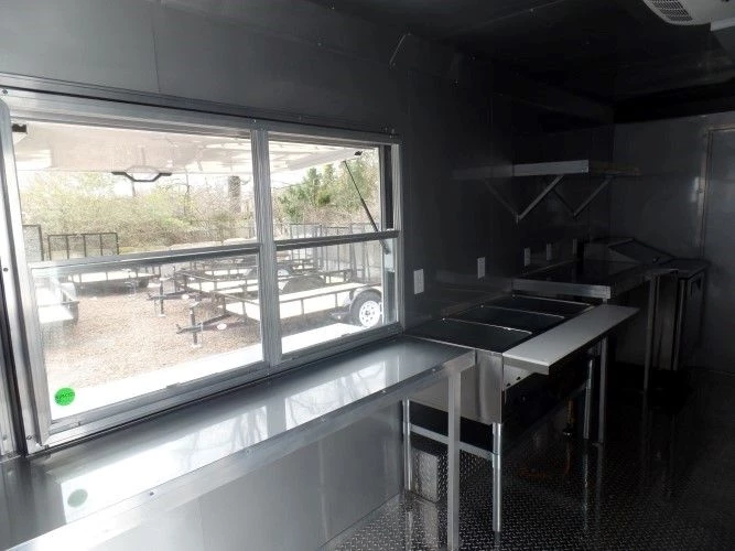 8.5' x 18' Concession Food Trailer White Event Catering 20 8.5' x 18' Concession Food Trailer White Event Catering - Image 20