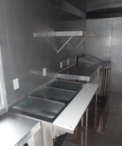 8.5' x 18' Concession Food Trailer White Event Catering 48 8.5' x 18' Concession Food Trailer White Event Catering -Cheap Concession Trailers Shop sam 0864