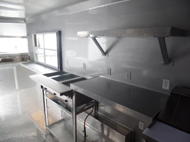 8.5' x 18' Concession Food Trailer White Event Catering 3 8.5' x 18' Concession Food Trailer White Event Catering - Image 3
