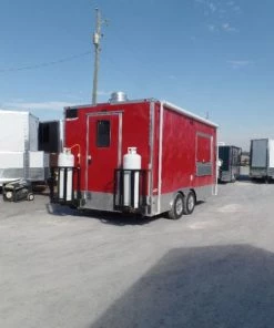 8.5' x 16' Concession Food Victory Red Trailer With Appliances -Cheap Concession Trailers Shop sam 0877 1