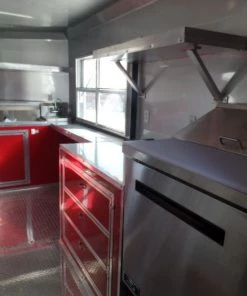 8.5' x 16' Concession Food Victory Red Trailer With Appliances -Cheap Concession Trailers Shop sam 0885 1