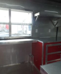 8.5' x 16' Concession Food Victory Red Trailer With Appliances -Cheap Concession Trailers Shop sam 0889 1