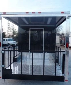 8.5' x 20' Concession Food Trailer Black BBQ Event Catering -Cheap Concession Trailers Shop sam 0913 2
