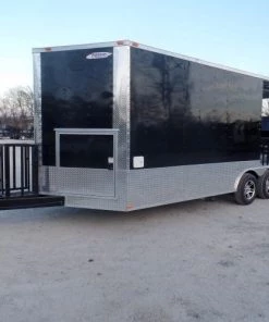 8.5' x 20' Concession Food Trailer Black BBQ Event Catering -Cheap Concession Trailers Shop sam 0916 2