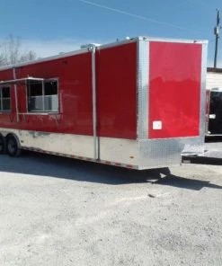 8.5' x 30' Victory Red Concession Food Trailer with Restroom -Cheap Concession Trailers Shop sam 0921 2 2