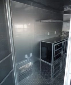 8.5' x 20' Concession Food Trailer Black BBQ Event Catering -Cheap Concession Trailers Shop sam 0924 2