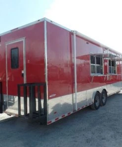 8.5' x 30' Victory Red Concession Food Trailer with Restroom -Cheap Concession Trailers Shop sam 0925 2 2