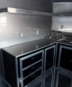 8.5' x 20' Concession Food Trailer Black BBQ Event Catering -Cheap Concession Trailers Shop sam 0927 2