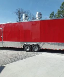 8.5' x 30' Victory Red Concession Food Trailer with Restroom -Cheap Concession Trailers Shop sam 0928 2 2
