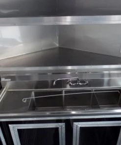 8.5' x 20' Concession Food Trailer Black BBQ Event Catering -Cheap Concession Trailers Shop sam 0929 2