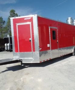 8.5' x 30' Victory Red Concession Food Trailer with Restroom -Cheap Concession Trailers Shop sam 0929 2 2