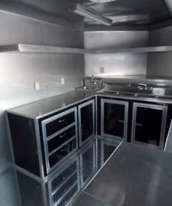 8.5' x 20' Concession Food Trailer Black BBQ Event Catering -Cheap Concession Trailers Shop sam 0936 2