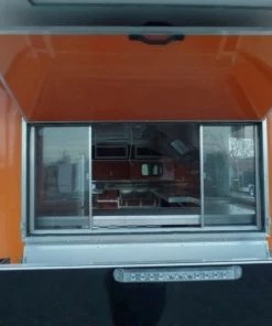 8.5' x 24' Concession Food Trailer Orange / Black Event Catering -Cheap Concession Trailers Shop sam 0952