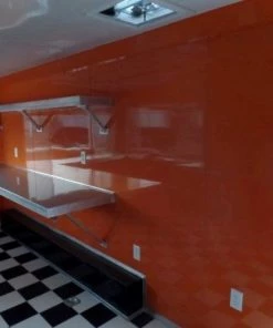 8.5' x 24' Concession Food Trailer Orange / Black Event Catering -Cheap Concession Trailers Shop sam 0954