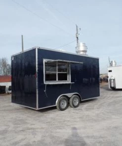 8.5' x 16' Concession Food Indigo Blue Trailer With Appliances -Cheap Concession Trailers Shop sam 0959 1