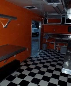 8.5' x 24' Concession Food Trailer Orange / Black Event Catering -Cheap Concession Trailers Shop sam 0960