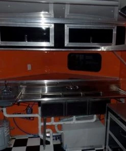 8.5' x 24' Concession Food Trailer Orange / Black Event Catering -Cheap Concession Trailers Shop sam 0961