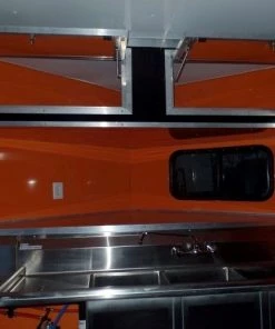 8.5' x 24' Concession Food Trailer Orange / Black Event Catering -Cheap Concession Trailers Shop sam 0962