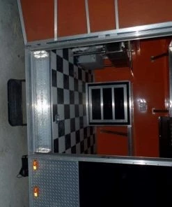 8.5' x 24' Concession Food Trailer Orange / Black Event Catering -Cheap Concession Trailers Shop sam 0965