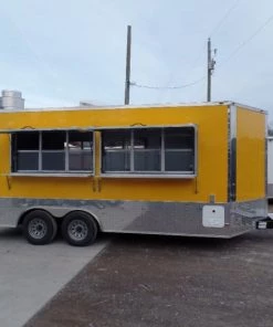 8.5' x 18' Concession Food Trailer Yellow Event Catering