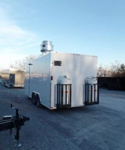 8.5' x 18' Concession Food Trailer White With Appliances 23 8.5' x 18' Concession Food Trailer White With Appliances -Cheap Concession Trailers Shop sam 1002