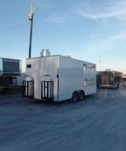8.5' x 18' Concession Food Trailer White With Appliances 20 8.5' x 18' Concession Food Trailer White With Appliances -Cheap Concession Trailers Shop sam 1003
