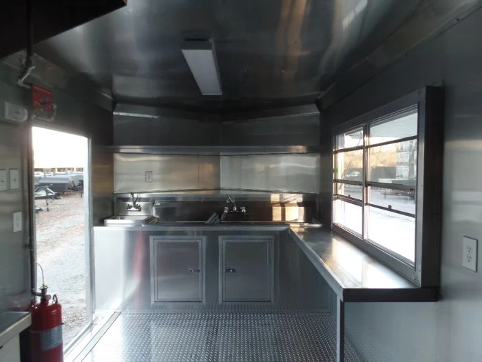 8.5' x 18' Concession Food Trailer White With Appliances 4 8.5' x 18' Concession Food Trailer White With Appliances - Image 4