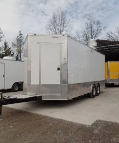 8.5' x 20' Concession Food White Custom Event Trailer -Cheap Concession Trailers Shop sam 1014