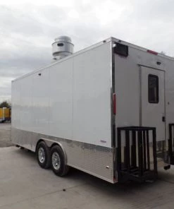 8.5' x 20' Concession Food White Custom Event Trailer -Cheap Concession Trailers Shop sam 1016