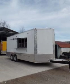 8.5' x 20' Concession Food White Custom Event Trailer