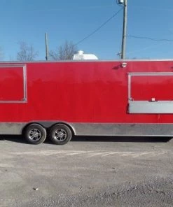 8.5' x 26' Concession Trailer Red Food Event Vending -Cheap Concession Trailers Shop sam 1023 1
