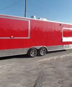8.5' x 26' Concession Trailer Red Food Event Vending -Cheap Concession Trailers Shop sam 1024 1