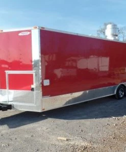 8.5' x 26' Concession Trailer Red Food Event Vending -Cheap Concession Trailers Shop sam 1027 1