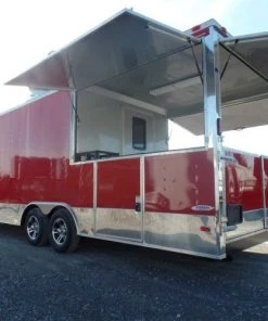 8.5' x 26' Concession Trailer Red Food Event Vending -Cheap Concession Trailers Shop sam 1032 1