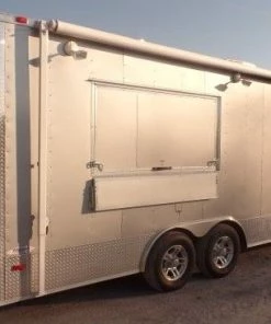 8.5' x 20' Concession Food Trailer Silver Frost With Appliances 56 8.5' x 20' Concession Food Trailer Silver Frost With Appliances -Cheap Concession Trailers Shop sam 1057 3 1