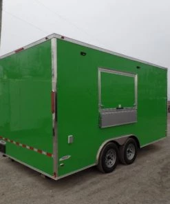 8.5' x 16' Concession Food Trailer Electric Green 38 8.5' x 16' Concession Food Trailer Electric Green -Cheap Concession Trailers Shop sam 1097 3 2