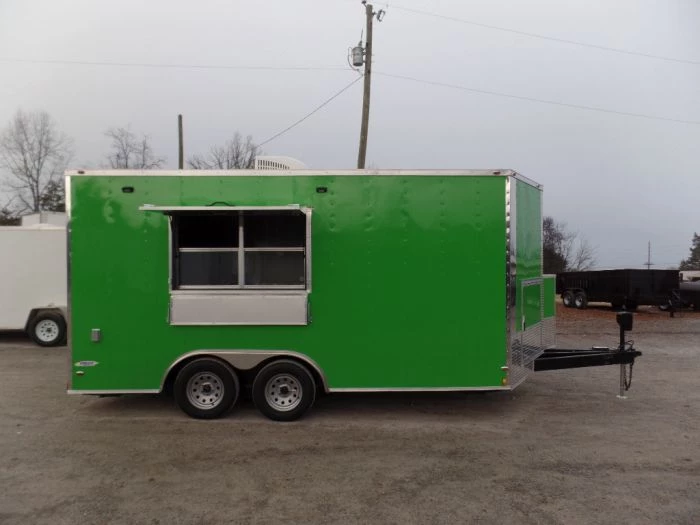 8.5' x 16' Concession Food Trailer Electric Green 1 8.5' x 16' Concession Food Trailer Electric Green