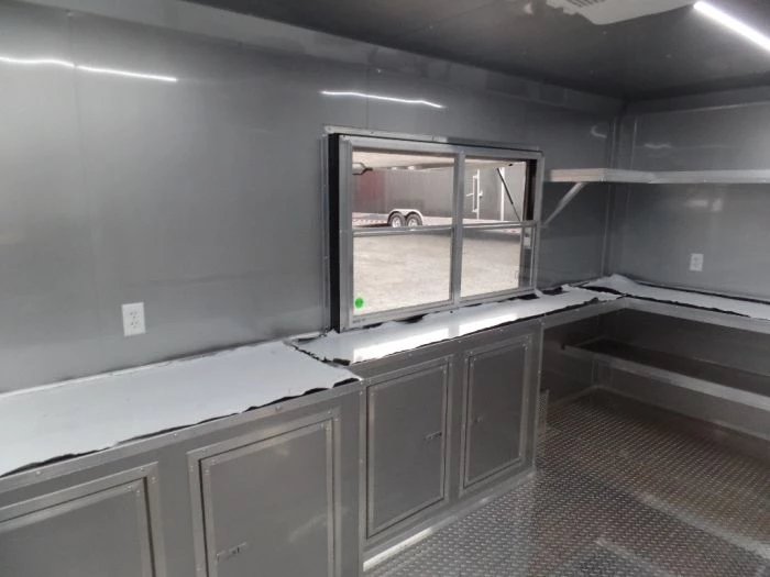 8.5' x 16' Concession Food Trailer Electric Green 2 8.5' x 16' Concession Food Trailer Electric Green - Image 2