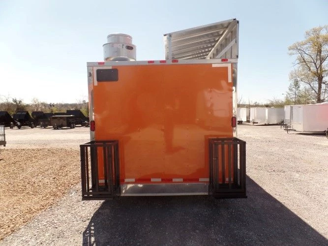 8.5' x 18' Concession Food Trailer Orange Event Catering 11 8.5' x 18' Concession Food Trailer Orange Event Catering - Image 11
