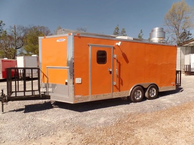 8.5' x 18' Concession Food Trailer Orange Event Catering 10 8.5' x 18' Concession Food Trailer Orange Event Catering - Image 10