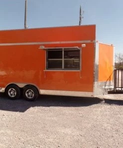 8.5' x 18' Concession Food Trailer Orange Event Catering 37 8.5' x 18' Concession Food Trailer Orange Event Catering -Cheap Concession Trailers Shop sam 1115