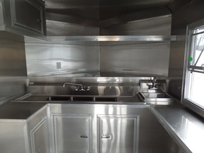 8.5' x 22' Concession Food Trailer White Catering Event 5 8.5' x 22' Concession Food Trailer White Catering Event - Image 5