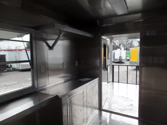 8.5' x 22' Concession Food Trailer White Catering Event 8 8.5' x 22' Concession Food Trailer White Catering Event - Image 8