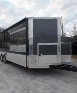 8.5' x 24' Concession Food Trailer Charcoal Grey -Cheap Concession Trailers Shop sam 1152 1