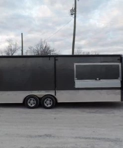 8.5' x 24' Concession Food Trailer Charcoal Grey -Cheap Concession Trailers Shop sam 1153 1